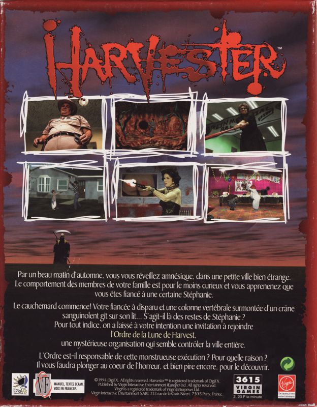 Back Cover for Harvester (DOS)