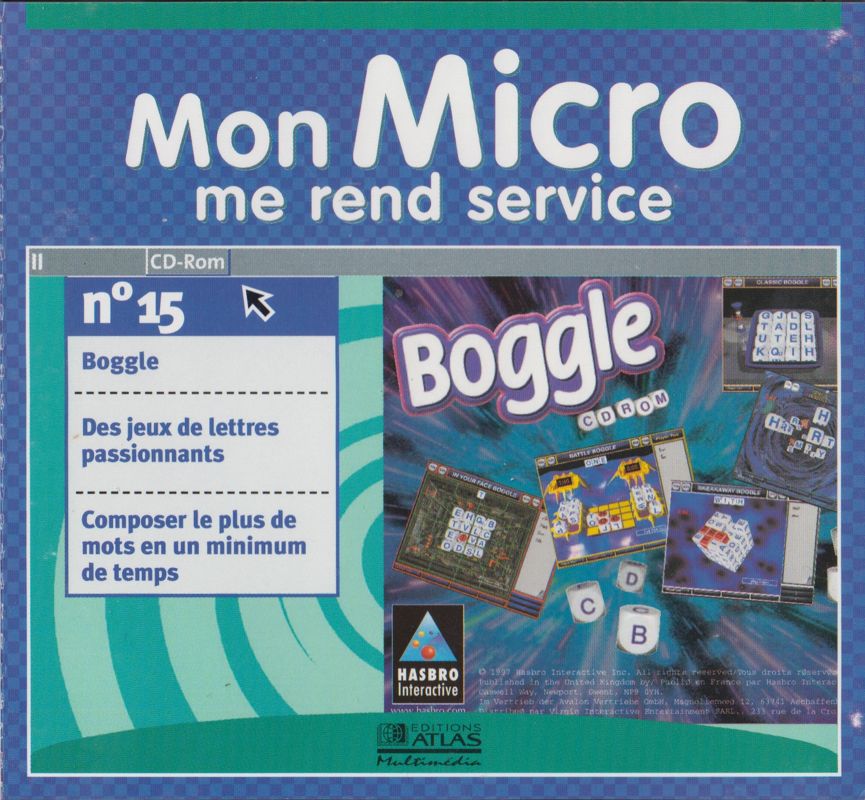 Front Cover for Boggle (Windows) (Editions ATLAS' "Mon Micro me rend service" #15 release)