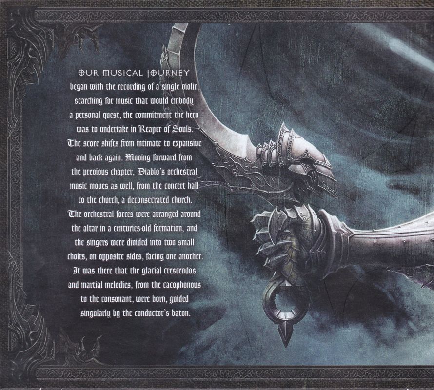 Soundtrack for Diablo III: Reaper of Souls (Collector's Edition) (Macintosh and Windows): Digipak - Inside Left