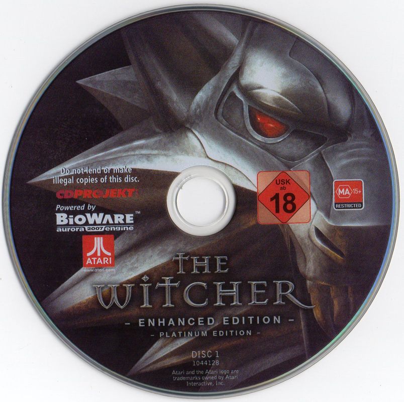 Media for The Witcher: Enhanced Edition (Windows) (Platinum Edition budget release): Game Disc