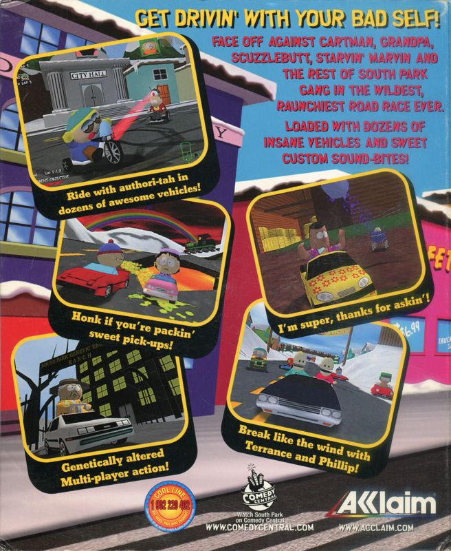 Back Cover for South Park Rally (Windows)