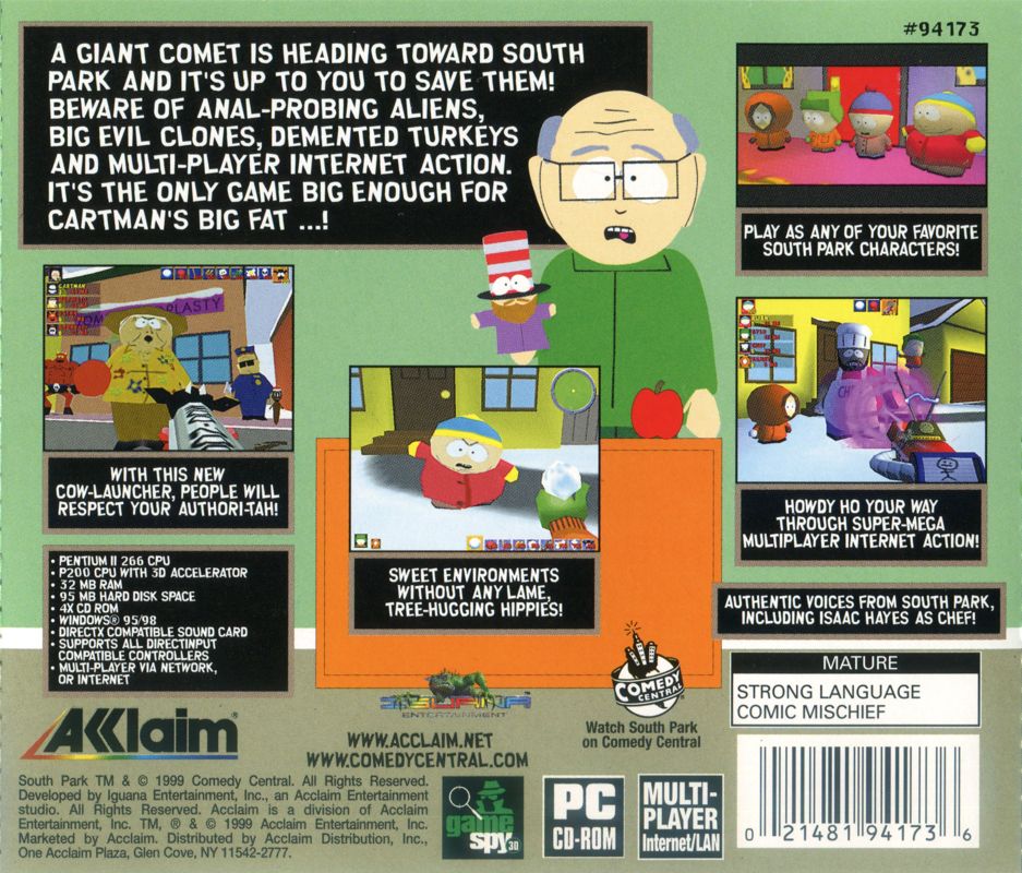 Other for South Park (Windows): Jewel Case - Back