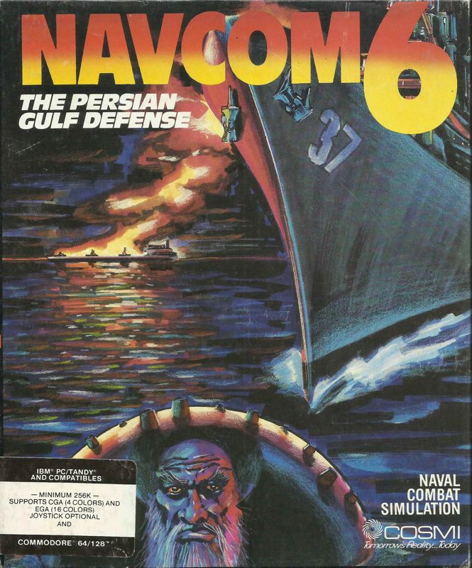 Front Cover for Navcom 6: The Persian Gulf Defense (Commodore 64 and DOS) (5.25" Release)