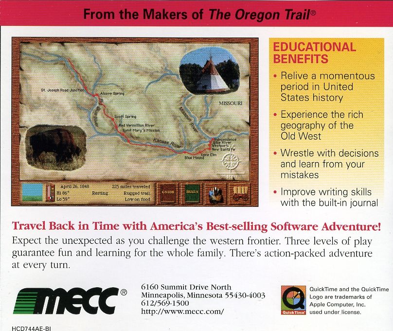 Other for Oregon Trail II: 25th Anniversary Limited Edition (Macintosh and Windows) (Wooden box): Jewel Case - Back