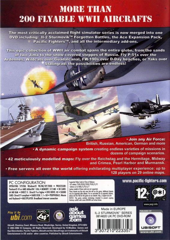 Back Cover for IL-2 Sturmovik Series: Complete Edition (Windows)