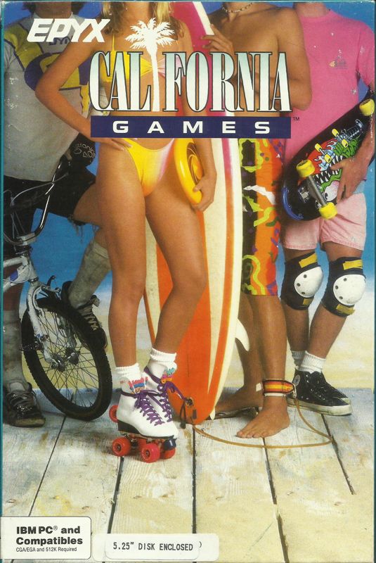 Front Cover for California Games (DOS) (5.25" Release (Released in 1992 with Slash Hit))