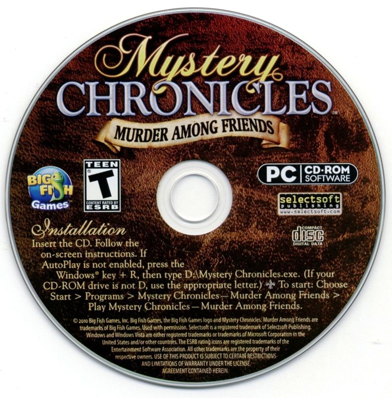 Media for Mystery Chronicles: Murder Among Friends (Windows)