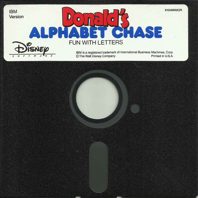 Media for Donald's Alphabet Chase (DOS) (5.25" Release (Original release in 1990)): Disk (1/1)