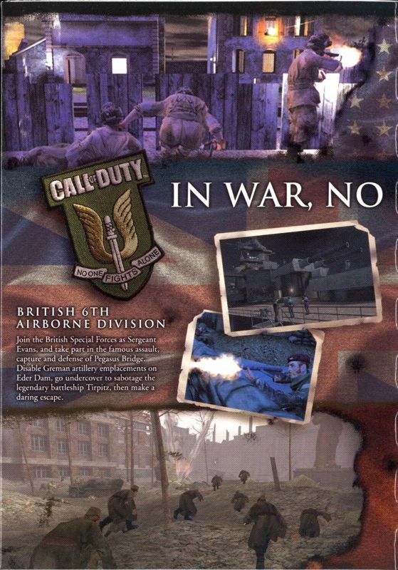 Inside Cover for Call of Duty (Macintosh): Left