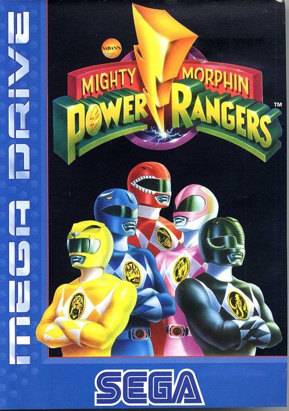 Front Cover for Mighty Morphin Power Rangers (Genesis)