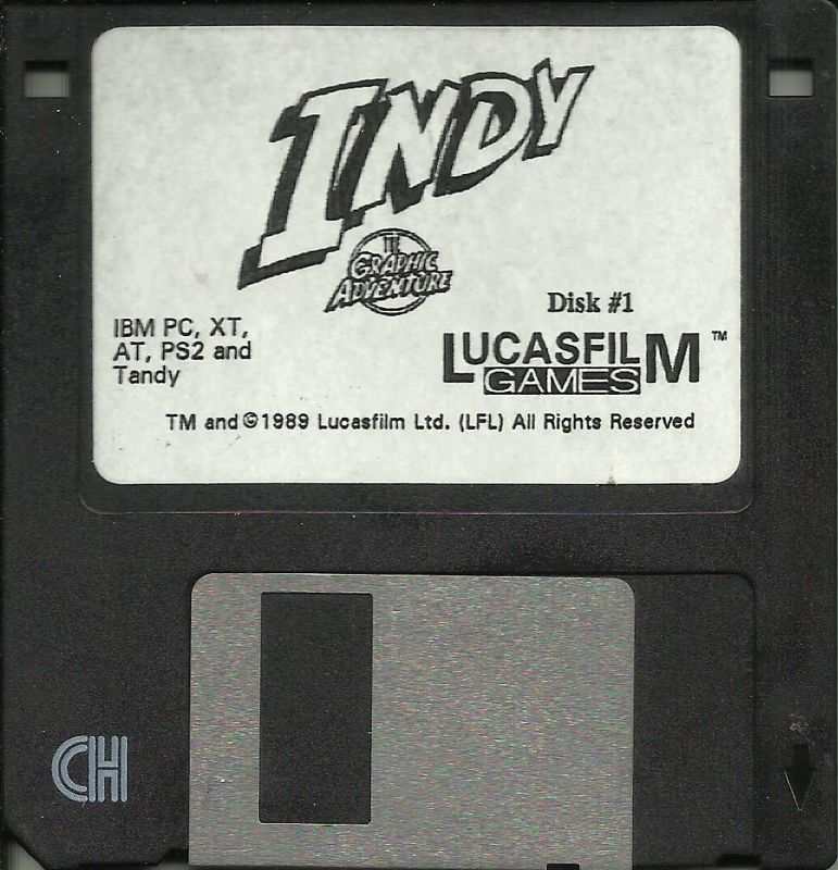 Media for Indiana Jones and the Last Crusade: The Graphic Adventure (DOS) (3.5" disk re-release (1992 256 color version)): Disk 1/3 (Disk 3 is for 720KB DD)