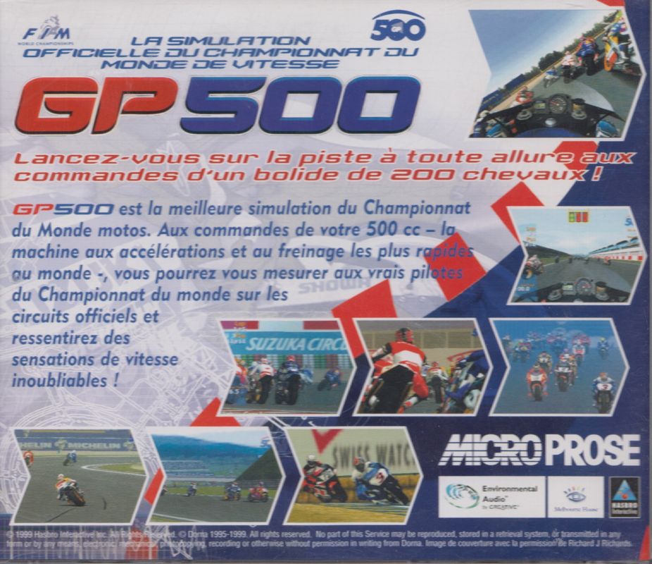 Other for GP 500 (Windows): Jewel case - back