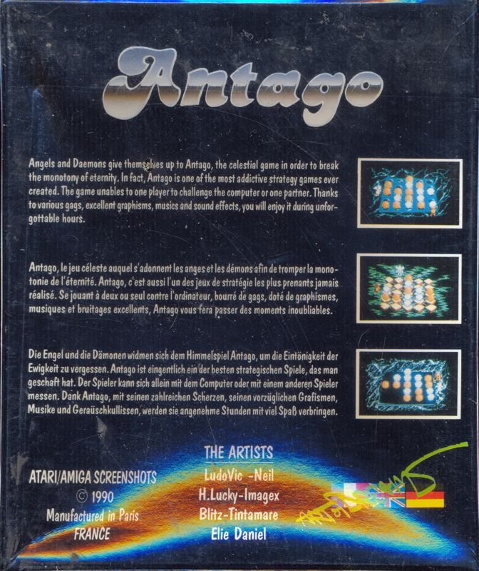 Back Cover for Antago (Atari ST)