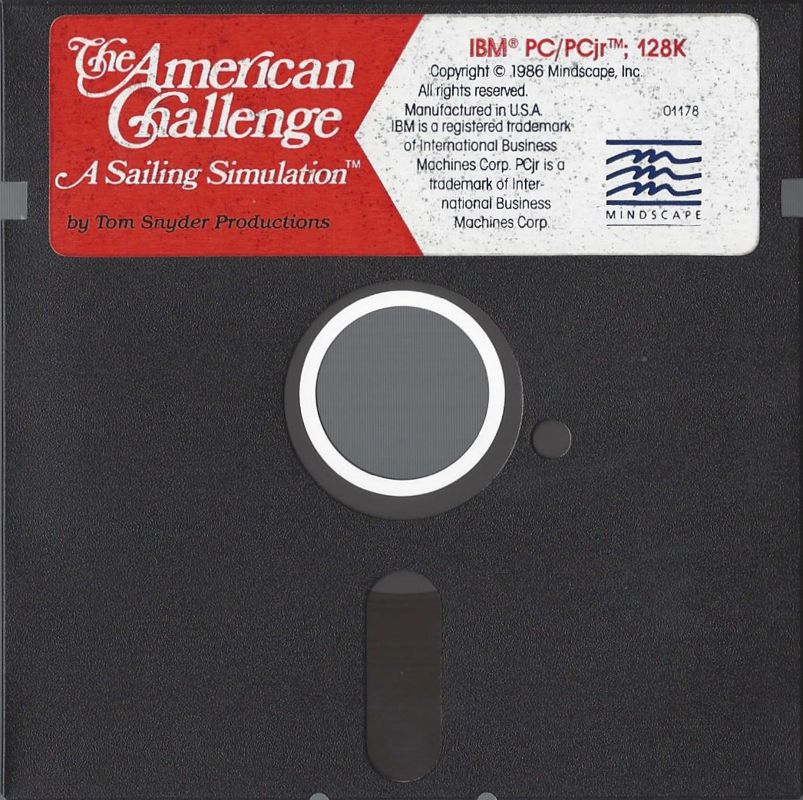 Media for The American Challenge: A Sailing Simulation (Apple II and DOS): Disc 1 Frontside: IBM version