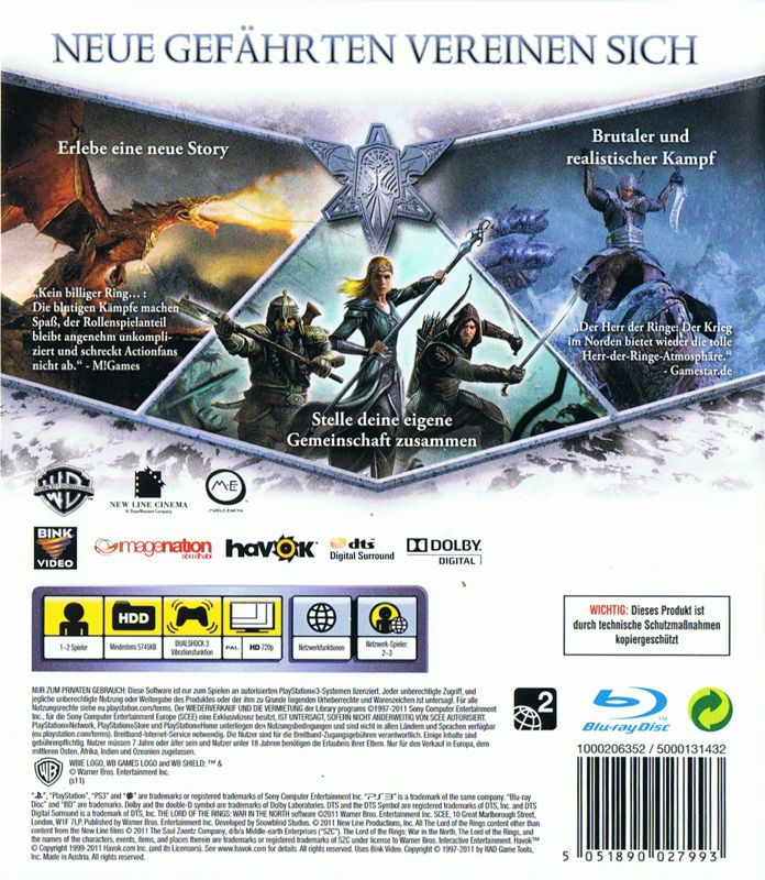 Lord of the Rings War in the north ps3