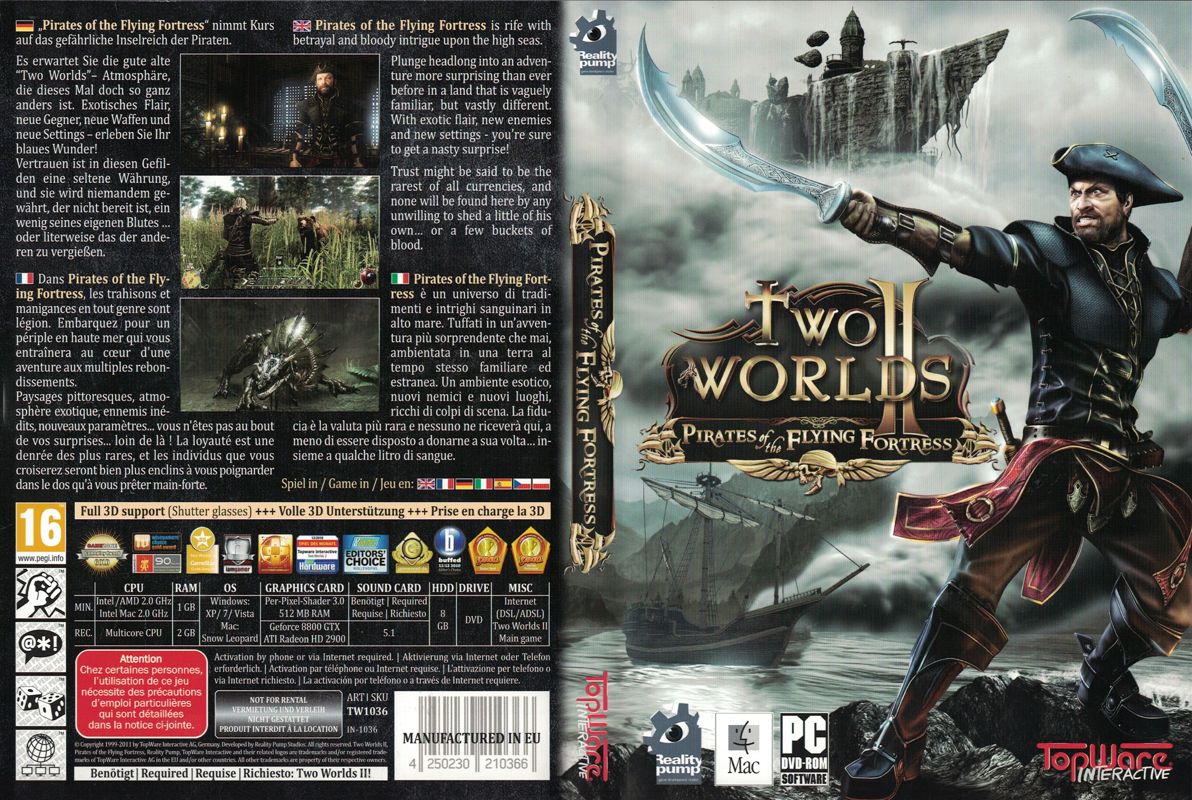 Other for Two Worlds II: Pirates of the Flying Fortress (Macintosh and Windows): Keep Case - Full Cover