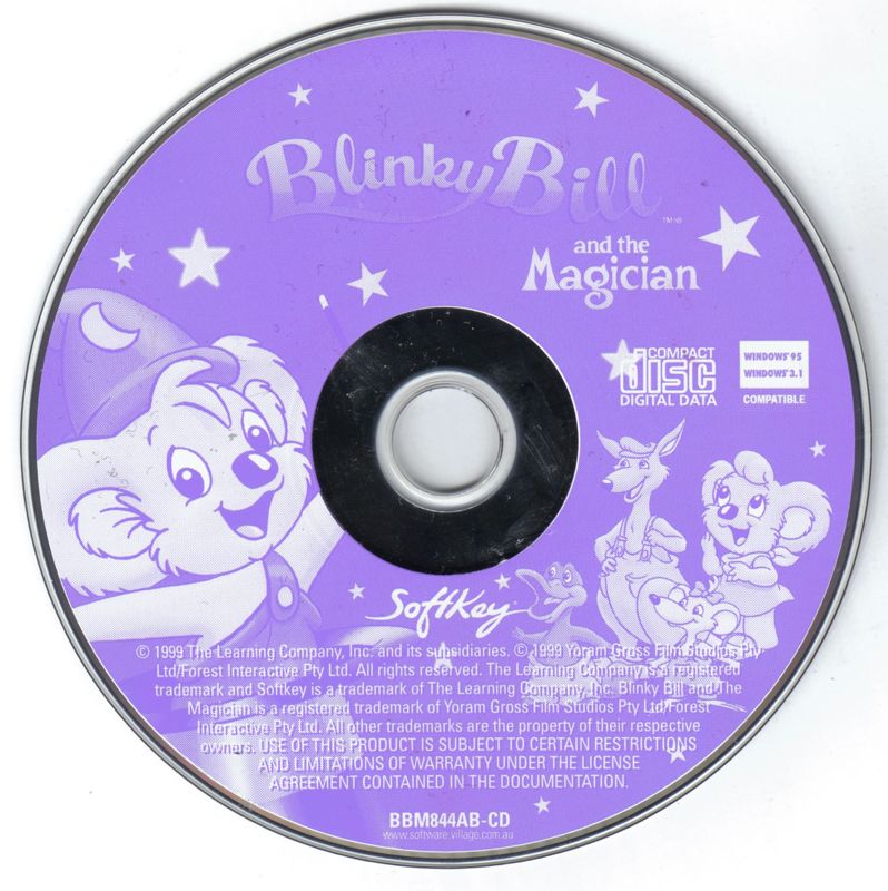 Media for Blinky Bill and the Magician (Windows and Windows 3.x)