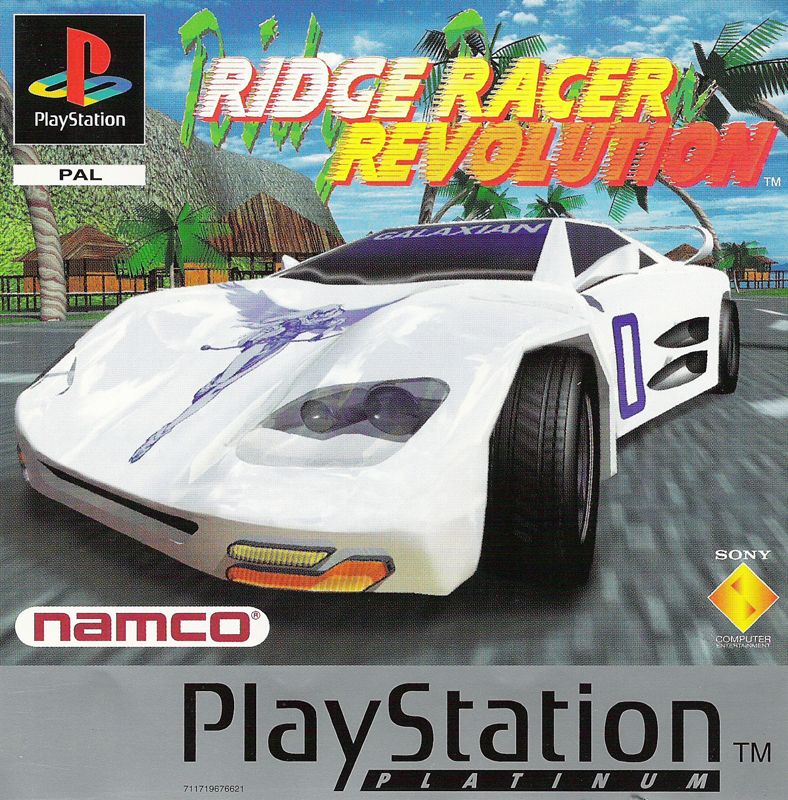 Front Cover for Ridge Racer Revolution (PlayStation) (Platinum release)