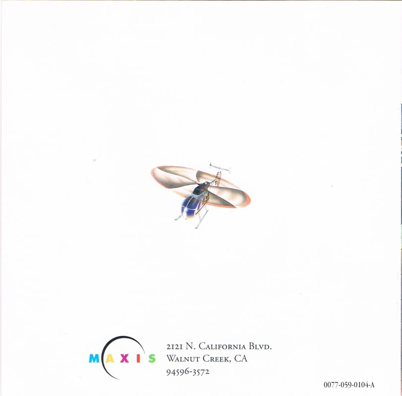 Inside Cover for SimCopter (Windows) (OEM bundled with Diamond 'Monster Sound' 3D audio card.)