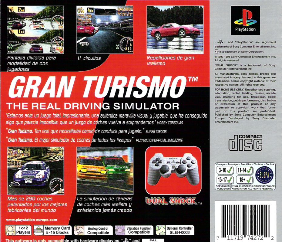 Media for Gran Turismo (PlayStation) (Platinum release)