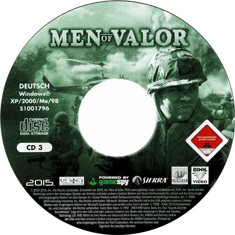 Media for Best of Sierra: Action (Windows): Men of Valor - Disc 3