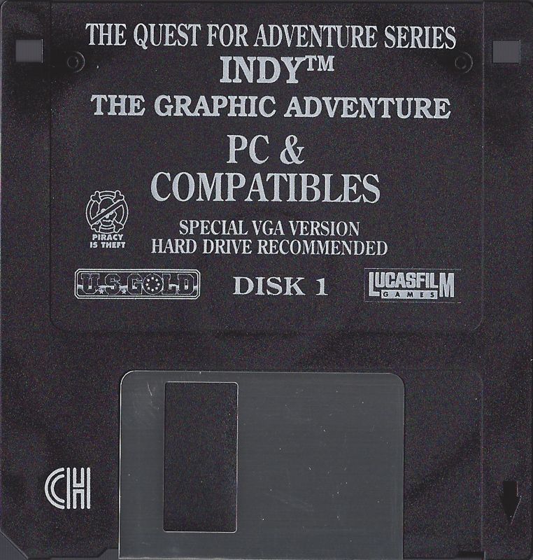 Media for The Quest for Adventure Series No1 (DOS): Indiana Jones and The Last Crusade VGA 256 Version Disc 1-3