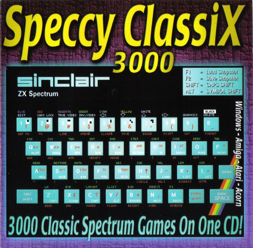 Front Cover for Speccy Classix 3000 (Acorn 32-bit and Amiga and Atari ST and Windows)