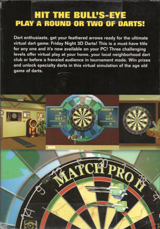 Back Cover for Friday Night 3D Darts (Windows)