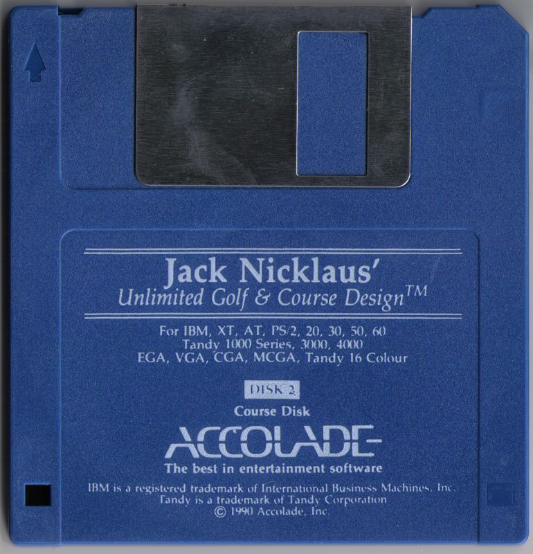 Media for Jack Nicklaus' Unlimited Golf & Course Design (DOS) (3'5 disks alternative release): Disk 2