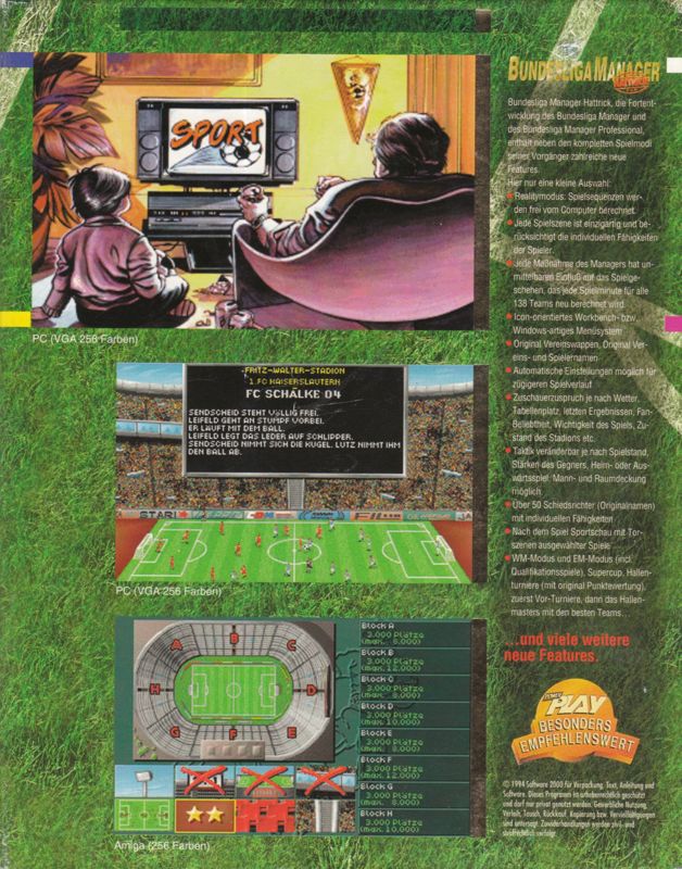 Back Cover for Football Limited (DOS) (First CD-ROM release (v2.20))