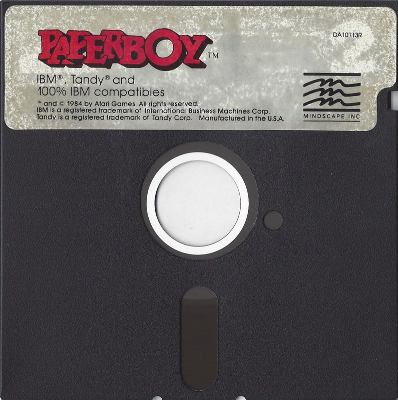 Media for Arcade Mega-Hits Volume 1 (DOS): Paperboy Disk