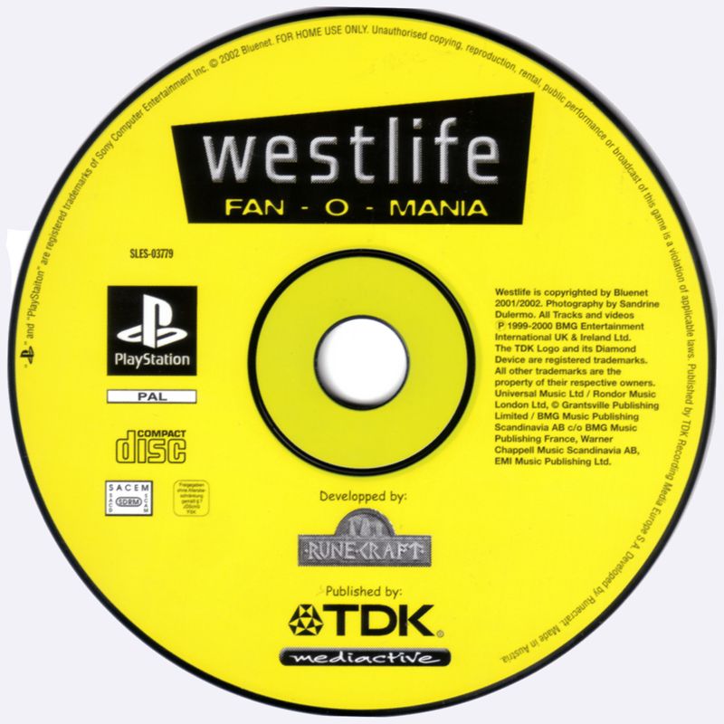 Media for Westlife Fan-O-Mania (PlayStation)