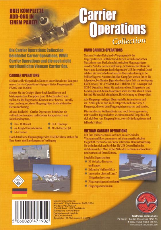 Back Cover for Carrier Operations Collection (Windows)