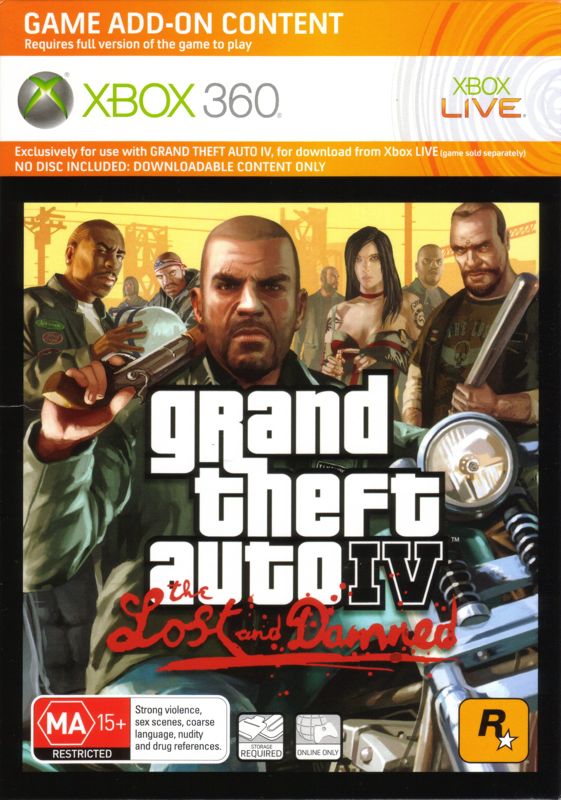 Front Cover for Grand Theft Auto IV: The Lost and Damned (Xbox 360)