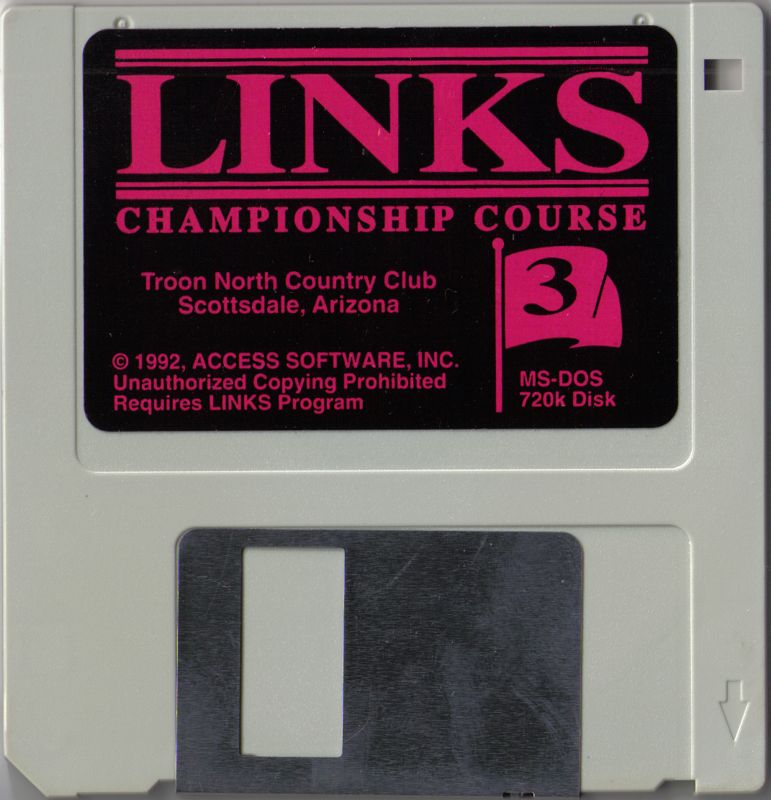 Media for Links: Championship Course - Troon North (DOS) (3.5" Floppy Disk release): Disk 3