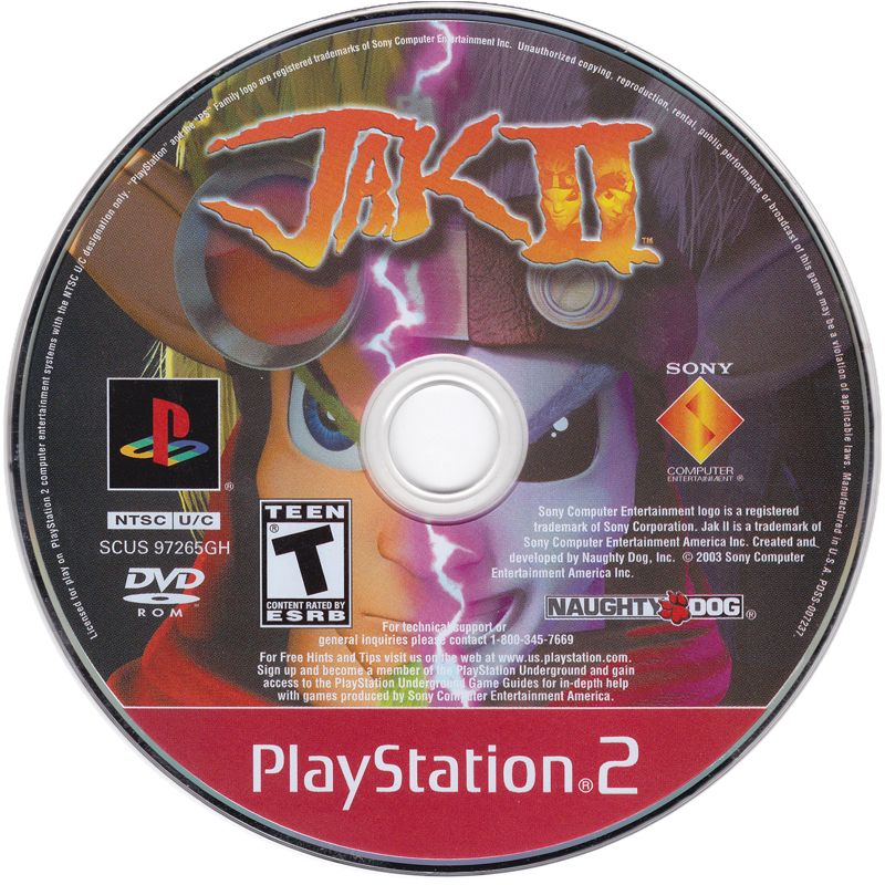 Media for Jak II (PlayStation 2) (Greatest Hits release)