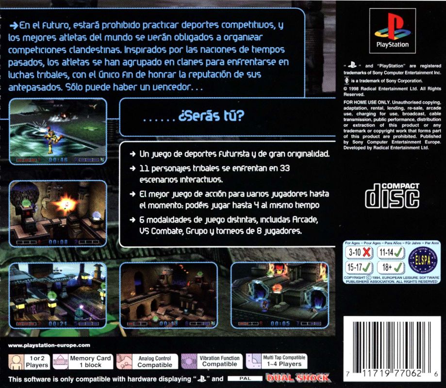 Back Cover for Blood Lines (PlayStation)