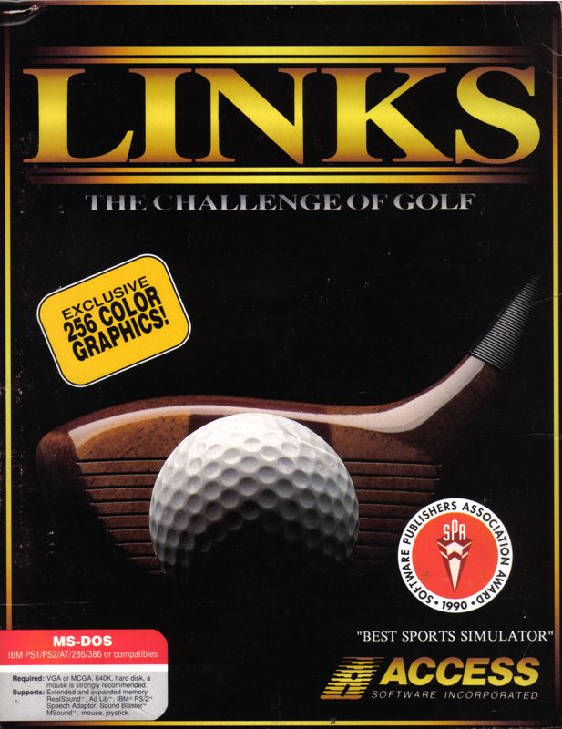 Front Cover for Links: The Challenge of Golf (DOS) (3.5" Floppy Disk release)