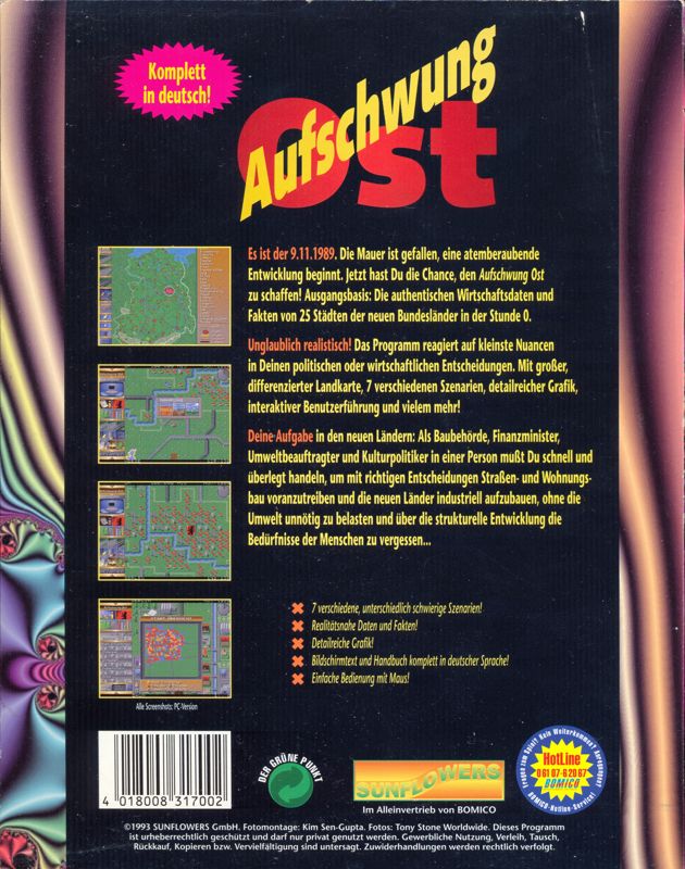 Back Cover for Aufschwung Ost (Amiga)