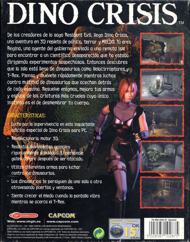 Back Cover for Dino Crisis (Windows)