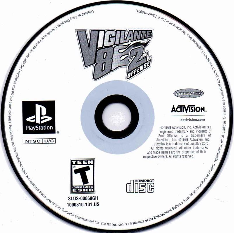 Media for Vigilante 8: 2nd Offense (PlayStation) (Greatest Hits release)