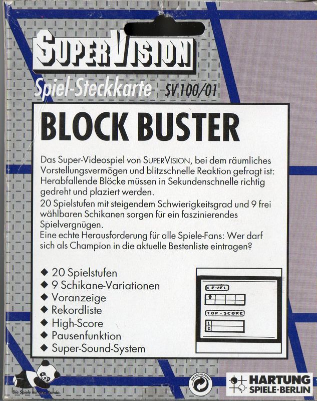 Back Cover for Block Buster (Supervision)