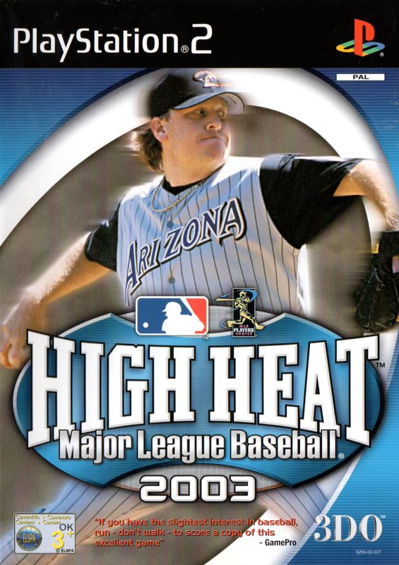 Front Cover for High Heat Major League Baseball 2003 (PlayStation 2)