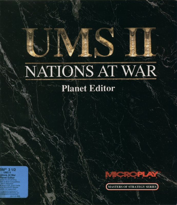 Front Cover for UMS II: Nations at War - Planet Editor (DOS)