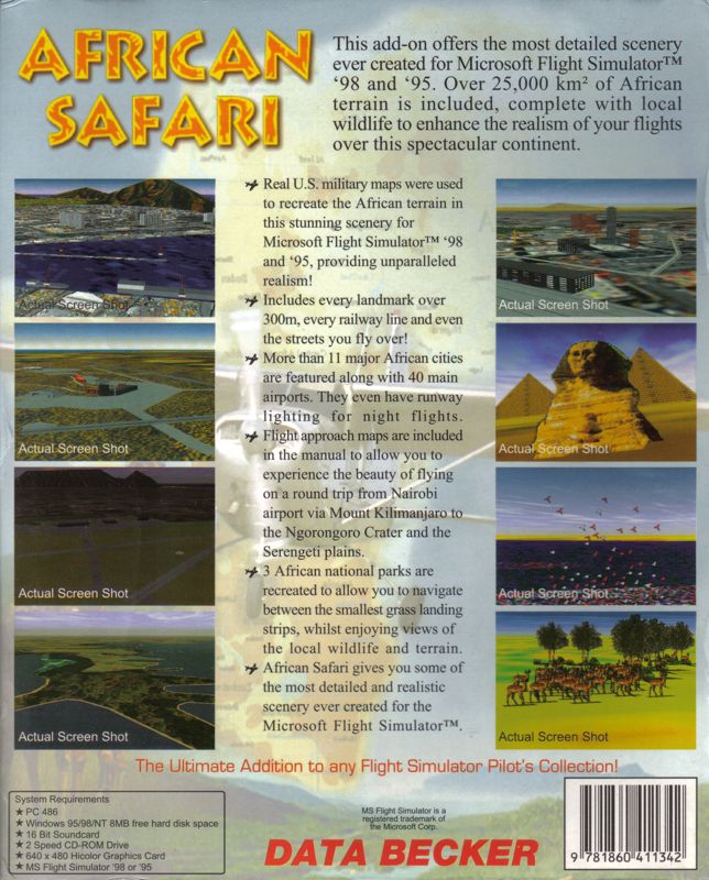 Back Cover for African Safari (Windows)