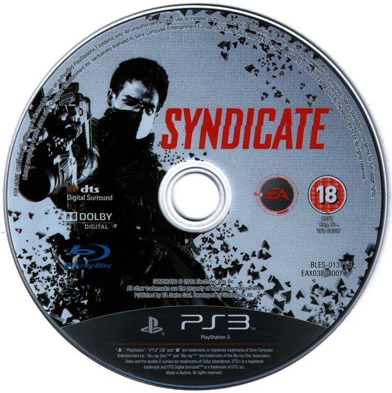 Media for Syndicate (PlayStation 3)