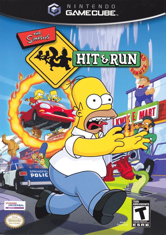 Front Cover for The Simpsons: Hit & Run (GameCube)