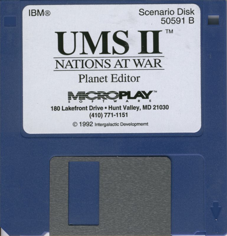 Media for UMS II: Nations at War - Planet Editor (DOS): Disk B