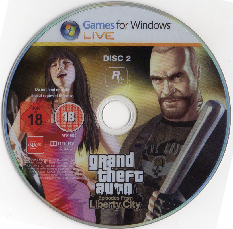 Media for Grand Theft Auto: Episodes from Liberty City (Windows) (Software Pyramide release): Disc 2