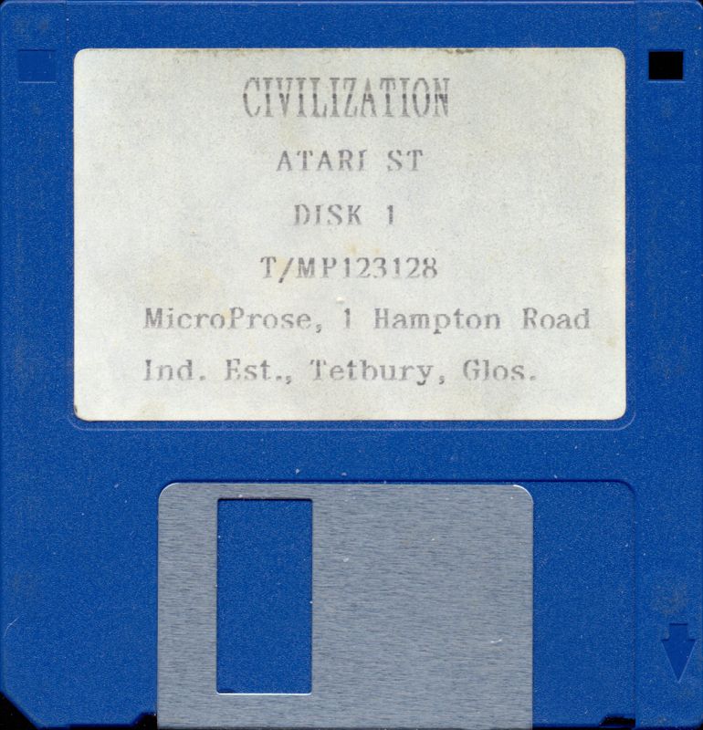 Media for Sid Meier's Civilization (Atari ST): Disk 1 of 4